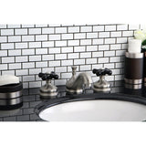 Duchess Two-Handle 3-Hole Deck Mount Widespread Bathroom Faucet with Brass Pop-Up Drain