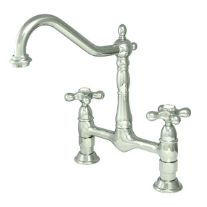 Heritage Two-Handle 2-Hole Deck Mount Bridge Kitchen Faucet