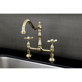 Essex Two-Handle 2-Hole Deck Mount Bridge Kitchen Faucet