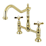 Essex Two-Handle 2-Hole Deck Mount Bridge Kitchen Faucet