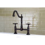 Essex Two-Handle 2-Hole Deck Mount Bridge Kitchen Faucet