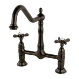 Essex Two-Handle 2-Hole Deck Mount Bridge Kitchen Faucet