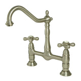 Heritage Two-Handle 2-Hole Deck Mount Bridge Kitchen Faucet