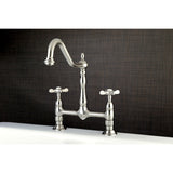 Essex Two-Handle 2-Hole Deck Mount Bridge Kitchen Faucet