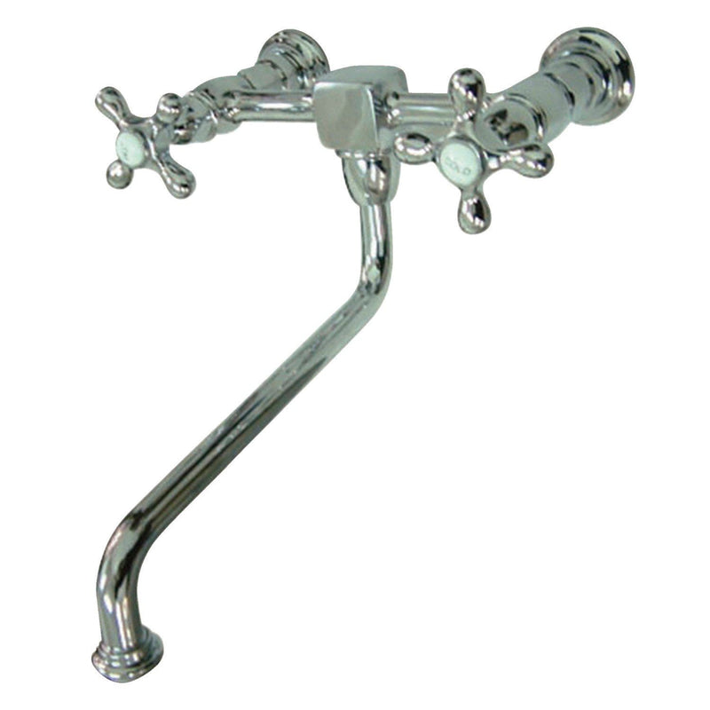 Heritage Double-Handle 2-Hole Wall-Mount Bridge Kitchen Faucet