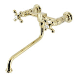 Heritage Double-Handle 2-Hole Wall-Mount Bridge Kitchen Faucet