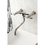 Tudor Two-Handle 2-Hole Wall Mount Bathroom Faucet