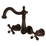 Heritage Two-Handle 3-Hole Wall Mount Bathroom Faucet