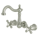 Heritage Two-Handle 3-Hole Wall Mount Bathroom Faucet