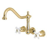 Heritage Two-Handle 3-Hole Wall Mount Kitchen Faucet