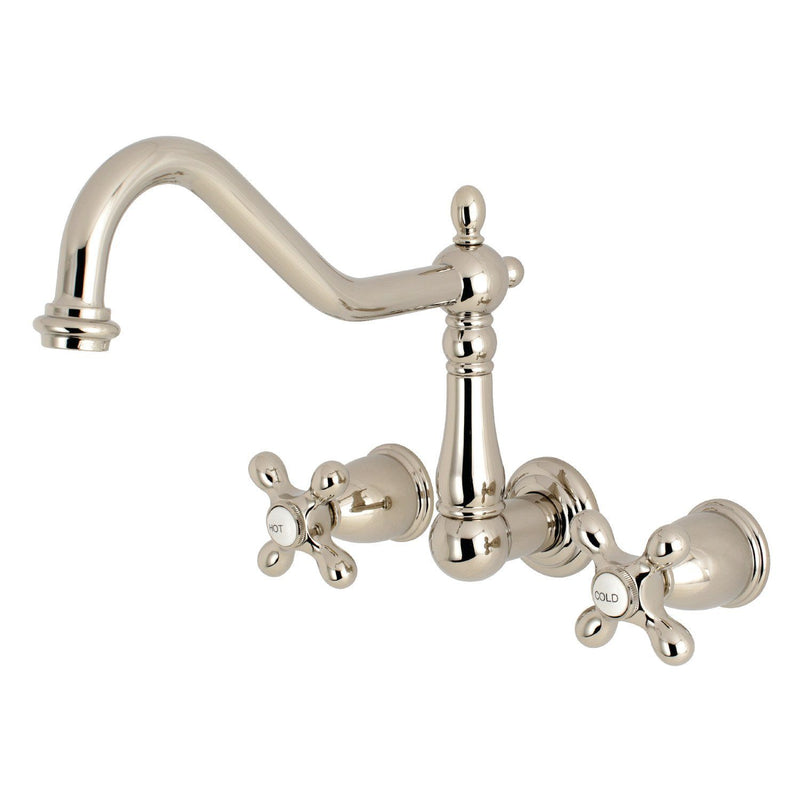 Heritage Double-Handle 3-Hole Wall-Mount Kitchen Faucet