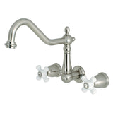 Heritage Two-Handle 3-Hole Wall Mount Kitchen Faucet