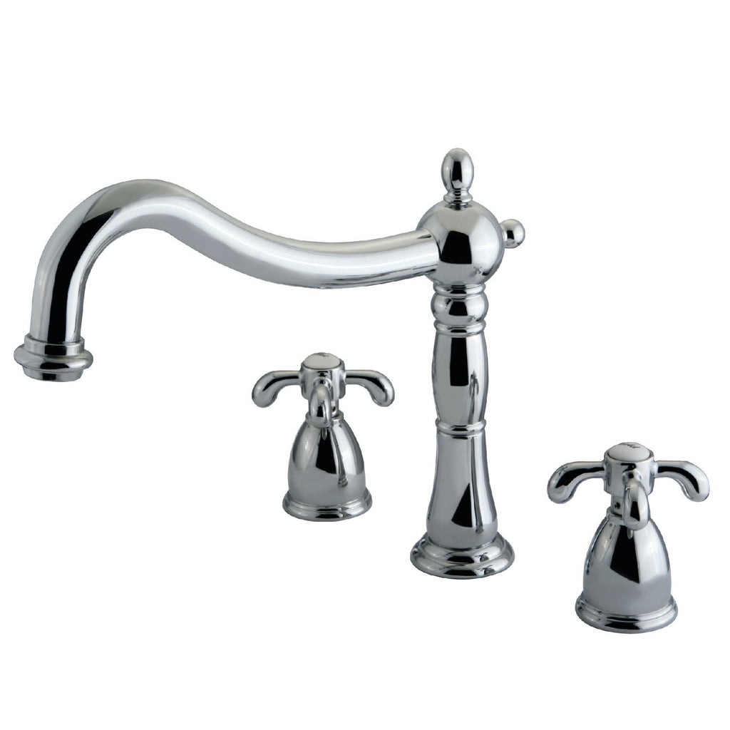 French Country Two-Handle 3-Hole Deck Mount Roman Tub Faucet