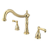 Heritage Two-Handle 3-Hole Deck Mount Roman Tub Faucet