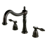 Tudor Two-Handle 3-Hole Deck Mount Roman Tub Faucet