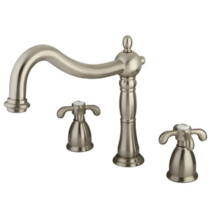 French Country Two-Handle 3-Hole Deck Mount Roman Tub Faucet