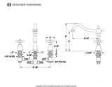 Essex Two-Handle 3-Hole Deck Mount Roman Tub Faucet