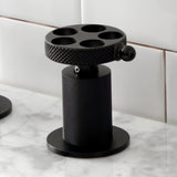 Webb Two-Handle 3-Hole Deck Mount Widespread Bathroom Faucet with Push Pop-Up