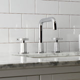 Webb Two-Handle 3-Hole Deck Mount Widespread Bathroom Faucet with Push Pop-Up