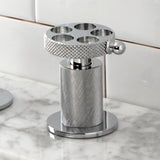Webb Two-Handle 3-Hole Deck Mount Widespread Bathroom Faucet with Push Pop-Up