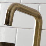 Webb Two-Handle 3-Hole Deck Mount Widespread Bathroom Faucet with Push Pop-Up