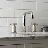 Webb Two-Handle 3-Hole Deck Mount Widespread Bathroom Faucet with Push Pop-Up