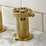 Webb Two-Handle 3-Hole Deck Mount Widespread Bathroom Faucet with Push Pop-Up