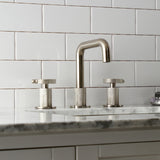 Webb Two-Handle 3-Hole Deck Mount Widespread Bathroom Faucet with Push Pop-Up