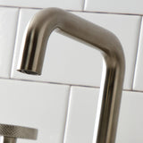 Webb Two-Handle 3-Hole Deck Mount Widespread Bathroom Faucet with Push Pop-Up
