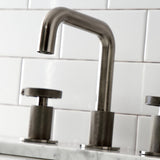 Webb Two-Handle 3-Hole Deck Mount Widespread Bathroom Faucet with Push Pop-Up