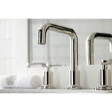 Whitaker Two-Handle 3-Hole Deck Mount Widespread Bathroom Faucet with Push Pop-Up