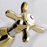Essex Double-Handle 1-or-3 Hole Deck Mount 4-Inch Centerset Bathroom Faucet with Brass Pop-Up