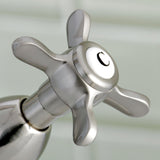 Essex Double-Handle 1-or-3 Hole Deck Mount 4-Inch Centerset Bathroom Faucet with Brass Pop-Up