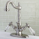 Wilshire Two-Handle 1-or-3 Hole Deck Mount Bathroom Faucet with Brass Pop-Up