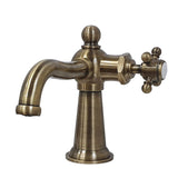 Nautical Single-Handle 1-Hole Deck Mount Bathroom Faucet with Push Pop-Up