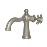 Nautical Single-Handle 1-Hole Deck Mount Bathroom Faucet with Push Pop-Up