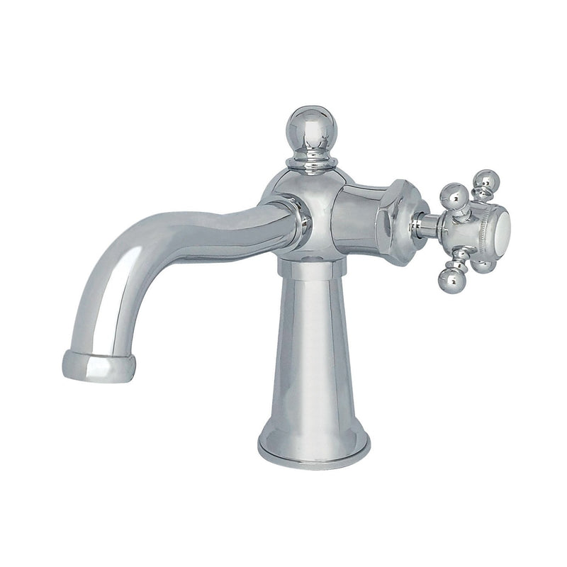 Nautical One-Handle 1-Hole Bathroom Faucet with Push Pop-Up Drain