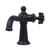 Nautical Single-Handle 1-Hole Deck Mount Bathroom Faucet with Push Pop-Up