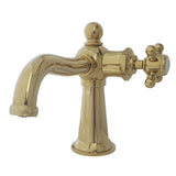 Nautical Single-Handle 1-Hole Deck Mount Bathroom Faucet with Push Pop-Up