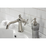 Nautical Single-Handle 1-Hole Deck Mount Bathroom Faucet with Push Pop-Up