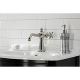 Nautical Single-Handle 1-Hole Deck Mount Bathroom Faucet with Push Pop-Up