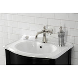 Nautical One-Handle 1-Hole Bathroom Faucet with Push Pop-Up Drain