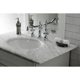 Belknap Two-Handle 3-Hole Deck Mount Widespread Bathroom Faucet with Brass Pop-Up Drain