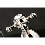 Heritage Two-Handle 3-Hole Deck Mount Widespread Bathroom Faucet with Brass Pop-Up