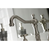 Belknap Two-Handle 3-Hole Deck Mount Widespread Bathroom Faucet with Brass Pop-Up