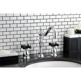 Duchess Two-Handle 3-Hole Deck Mount Widespread Bathroom Faucet with Brass Pop-Up Drain