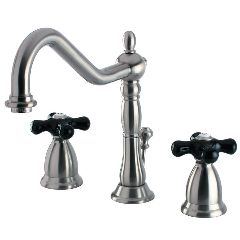Duchess Two-Handle 3-Hole Deck Mount Widespread Bathroom Faucet with Brass Pop-Up Drain