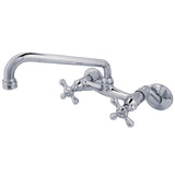 Two-Handle 2-Hole Wall Mount Kitchen Faucet