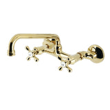 Kingston Two-Handle 2-Hole Wall Mount Kitchen Faucet