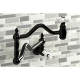 Heritage Two-Handle 1-Hole Wall Mount Pot Filler Faucet